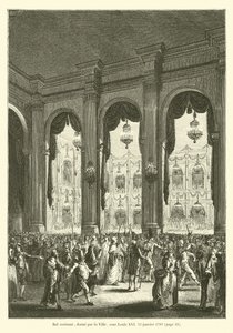 Baile de disfraces, dado por la ciudad, bajo Luis XVI, 23 de enero de 1782 de French School