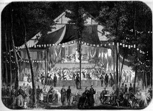 Baile organizado en el campamento militar de Chalons, Marne (51)
