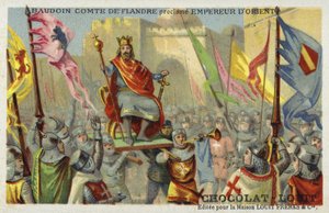 Balduino IX, Conde de Flandes, declarado Emperador de Constantinopla, 1204 de French School