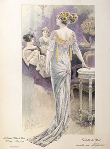 Vestido de baile, de Les Grandes Modes de Paris de French School