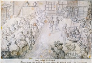 Banquete en el Torneo de Sandricourt en 1493 de French School