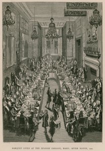 Banquete en la Embajada Española, París; después de Scotin, 1707 de French School