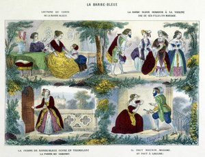 Barba Azul - en "Historiettes ingenuas e infantiles" por Perrault, ed. Haguenthal de French School