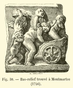 Bajorrelieve encontrado en Montmartre, 1756 de French School