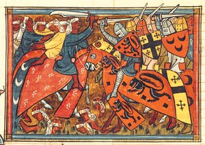 Batalla entre cruzados y musulmanes