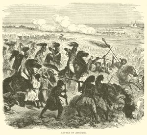 Batalla de Aboukir (grabado) de French School