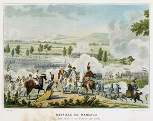 Batalla de Marengo (Piamonte - Italia) el 14 de junio de 1800, durante la cual Bonaparte ganó la victoria sobre los austriacos