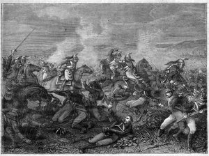 Batalla de Saint-Dizier, 27 de enero de 1814 (tropas rusas aliadas contra dragones de la guardia francesa) - en “Histoire de l