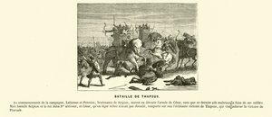 Batalla de Tapso, África del Norte, Guerra Civil de César, 46 a.C. de French School