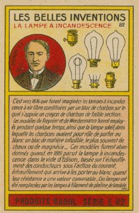 Tarjeta de inventos hermosos, bombillas