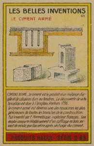 Tarjeta de inventos hermosos, hormigón armado de French School