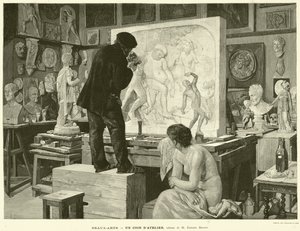Bellas Artes, Un Rincón de Taller, cuadro de M Edouard Dantan