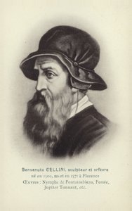 Benvenuto Cellini, escultor y orfebre italiano (litografía) de French School