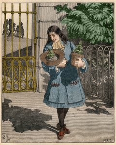 Bernard de Jussieu (1699-1777), botánico francés trayendo dos cedros del Líbano desde Inglaterra en 1734. Grabado de 1885 en “Les arts et metiers illustres” por Adolphe BITARD.