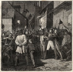 Conspiración de Berton 1822 - El General Jean Baptiste Breton (Jean-Baptiste) llamado Berton (1769-1822) estableció un gobierno provisional en Thouars en 1822 de French School