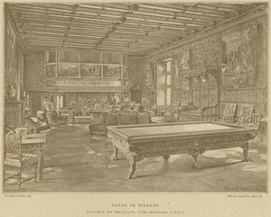 Sala de billar, Chateau de Meillant, cerca de Bourges, Francia de French School