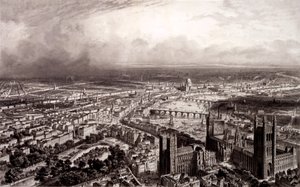 Vista Aérea de Londres, c.1840-55 de French School