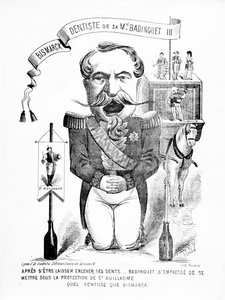 Bismarck, dentista de su majestad Badinguet III, 1871 de French School