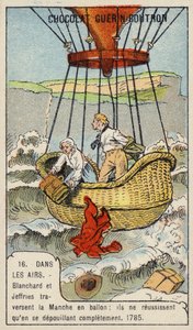 Blanchard y Jeffries realizan el primer vuelo exitoso en globo a través del Canal de la Mancha de French School
