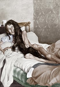 Blanche Monnier en el hospital, Poitiers, junio de 1901 (impresión) de French School