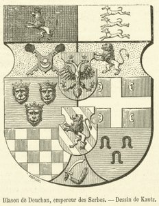 Blasón de Douchan, emperador de los Serbios de French School