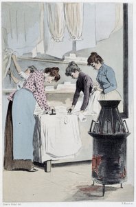 Blechisseuses - en “Nos contemporains” de Octave Uzanne de French School