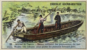 Barco de constructores de puentes militares franceses de French School