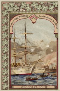 Bombardeo de Chania, Creta, Guerra Greco-Turca, 28 de marzo de 1897 de French School