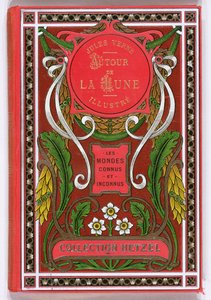 Portada de Alrededor de la luna por Jules Verne (1828-1905), ediciones Hetzel, finales del siglo XIX de French School