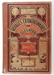 Portada del libro Keraban el Inflexible de Jules Verne, ediciones Hetzel, 1883 de French School
