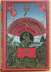 Portada del libro 20,000 leguas de viaje submarino de Jules Verne (1828-1905) 1870 de French School