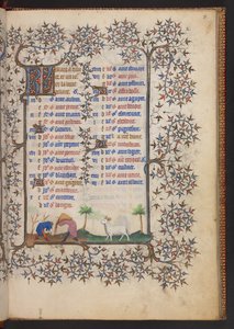 Libro de Horas, Add MS 32454 f.3r, Francia