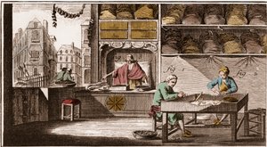 Bouchonnier, fabricación de tapones de corcho - “La Gran Enciclopedia, o Diccionario Razonado de las Ciencias, las Artes y los Oficios” de Denis Diderot (1713-1784) y Jean d