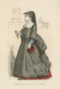 Mujer burguesa parisina, siglo XVI de French School