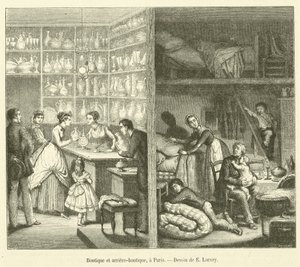 Tienda y trastienda, en París de French School