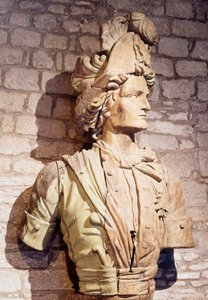 Figura de proa: busto de corsario francés. Siglo XVII Saint Malo, museo de la ciudad de French School