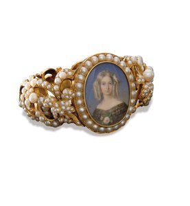 Brazalete con una miniatura de Marie, Duquesa de Aumale de French School