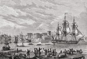 Brest en 1791, grabado por Le Breton, de 
