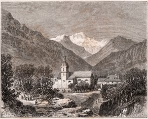 Brides-les-Bains (Brides les Bains) - Saboya - grabado en 
