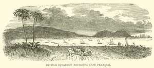 Escuadrón británico rodeando Cabo Francés de French School