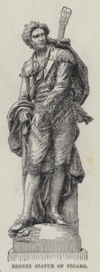 Estatua de bronce de Figaro de French School