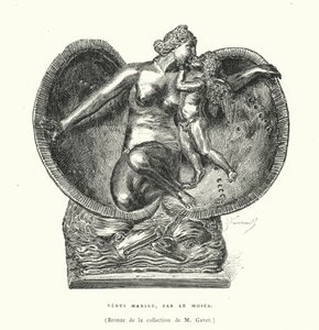 Bronce que representa el nacimiento de Venus, por Le Mosca de French School