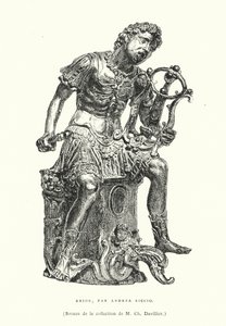 Figura de bronce del poeta griego antiguo Arion, por el escultor renacentista italiano Andrea Riccio, finales del siglo XV o principios del siglo XVI de French School
