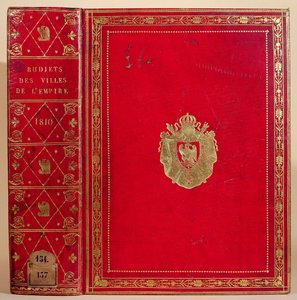 Presupuestos de las ciudades en el Imperio Francés, encuadernados con el escudo de armas de Napoleón Bonaparte (1769-1821) 1810 de French School