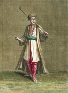 Traje búlgaro, ilustración de Recueil de Costumes du Levant, 1707-8 de French School