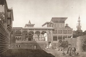 El Cairo: vista del interior de la casa de Osman Bey de French School