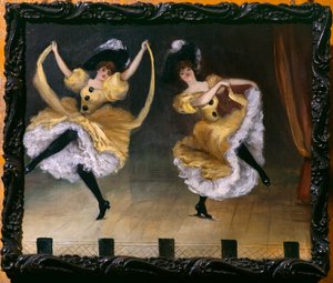 Cancan Dancers (óleo sobre lienzo)