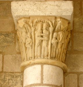 Capitel que representa la visitación de French School
