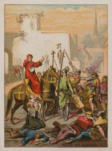 Captura de Beziers por los Cruzados en 1209 de French School