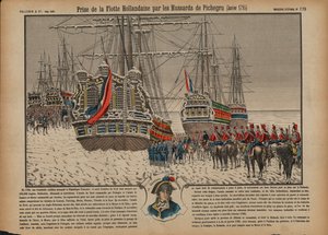 Captura de la flota holandesa en el Ijsselmeer congelado por húsares franceses comandados por el General Pichegru, enero de 1795
